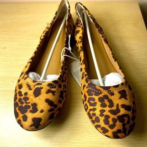 Leopard Flats Loafers shoes NWT